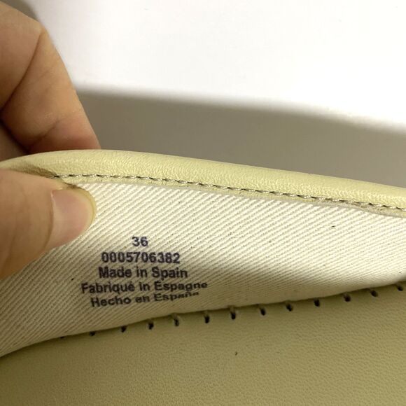 New Free People Mason Ballet Espadrille Flats Womens 6 Beige Leather Closed Toe - Picture 8 of 10